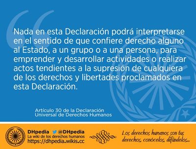 Artículo 30 De La Declaración Universal De Derechos Humanos - DHpedia