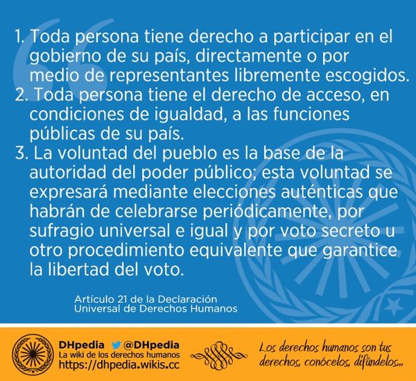 Artículo 21 De La Declaración Universal De Derechos Humanos - DHpedia